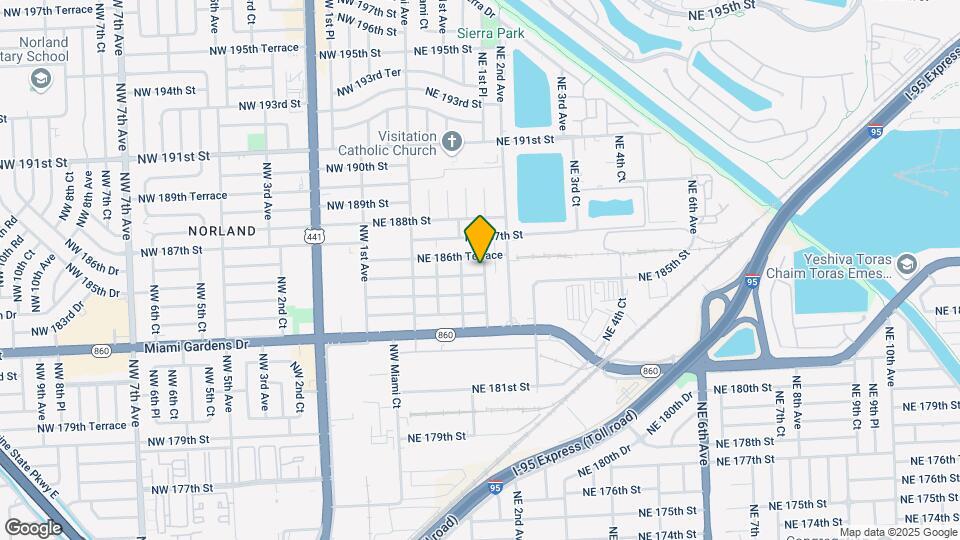 151 NE 185th Terrace Map and Location Details