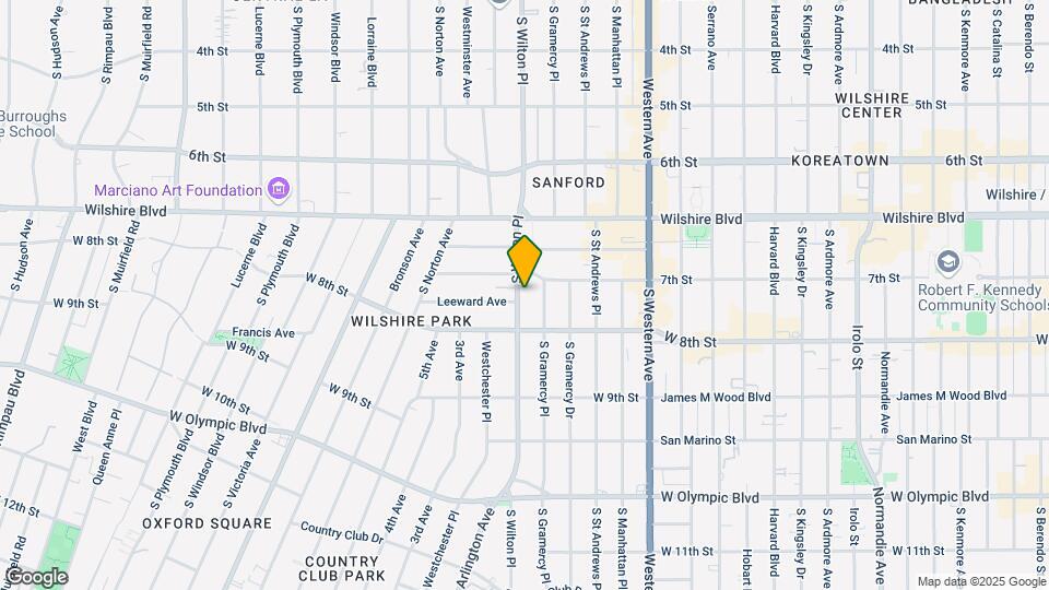 722 S Wilton Pl Mapa y Detalles de la Ubicación