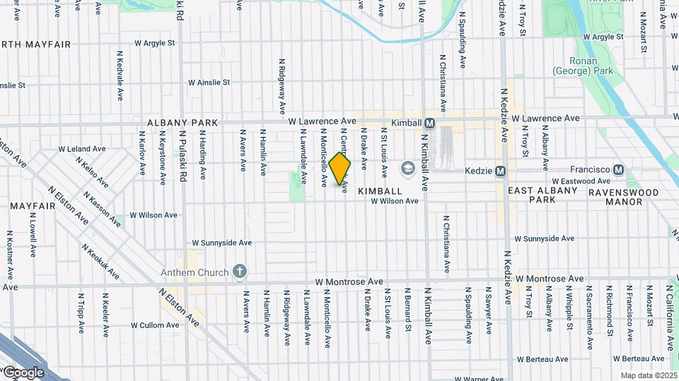 4614 N Central Park Ave Map and Location Details