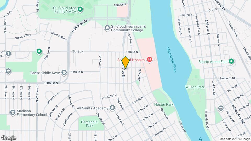 1346 9th Ave N, Unit Upstairs Mapa y Detalles de la Ubicación