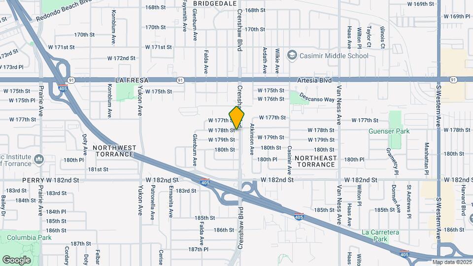 17801 Crenshaw Blvd Mapa y Detalles de la Ubicación