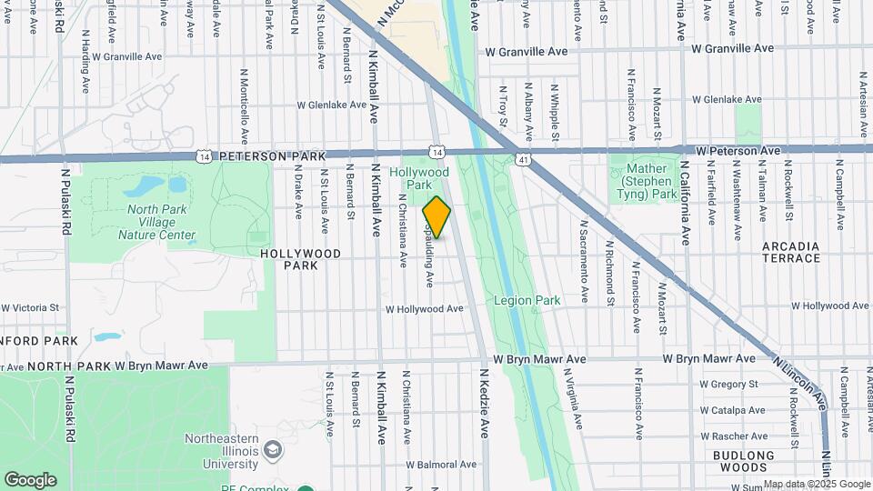 5815 N Spaulding Ave Map and Location Details