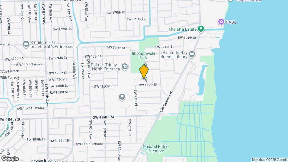 7804 SW 179th Terrace Map and Location Details