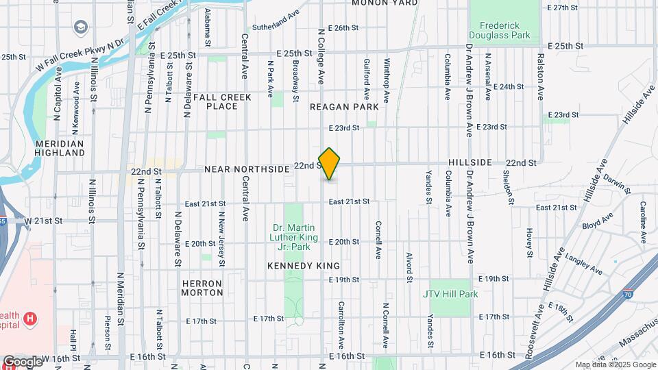 2123 N College Ave Mapa y Detalles de la Ubicación