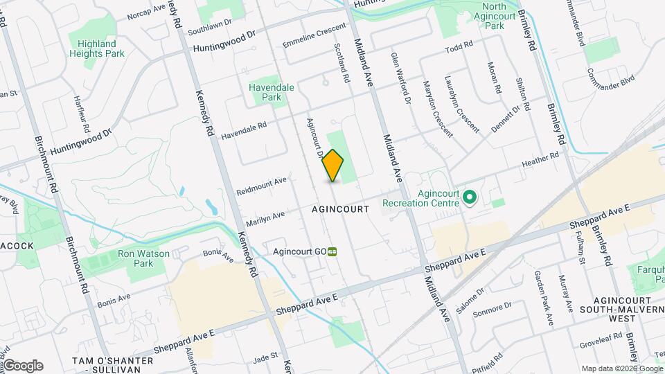 67 Agincourt Dr Map and Location Details