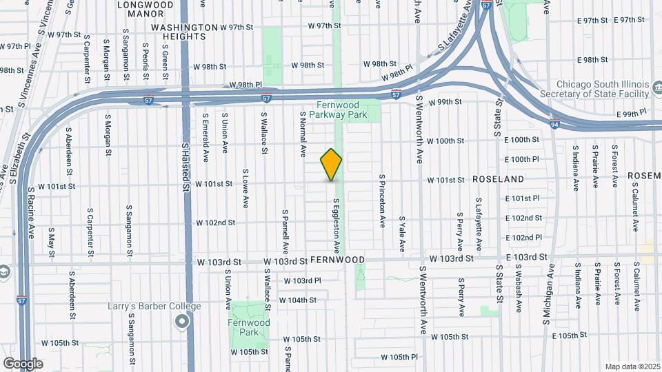 10100 S Eggleston Ave Map and Location Details