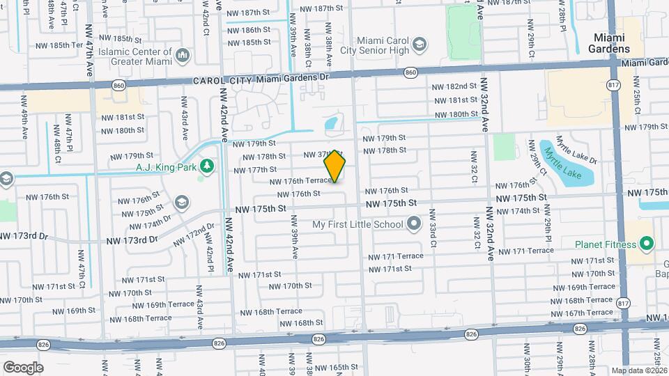 3765 NW 176th St Map and Location Details