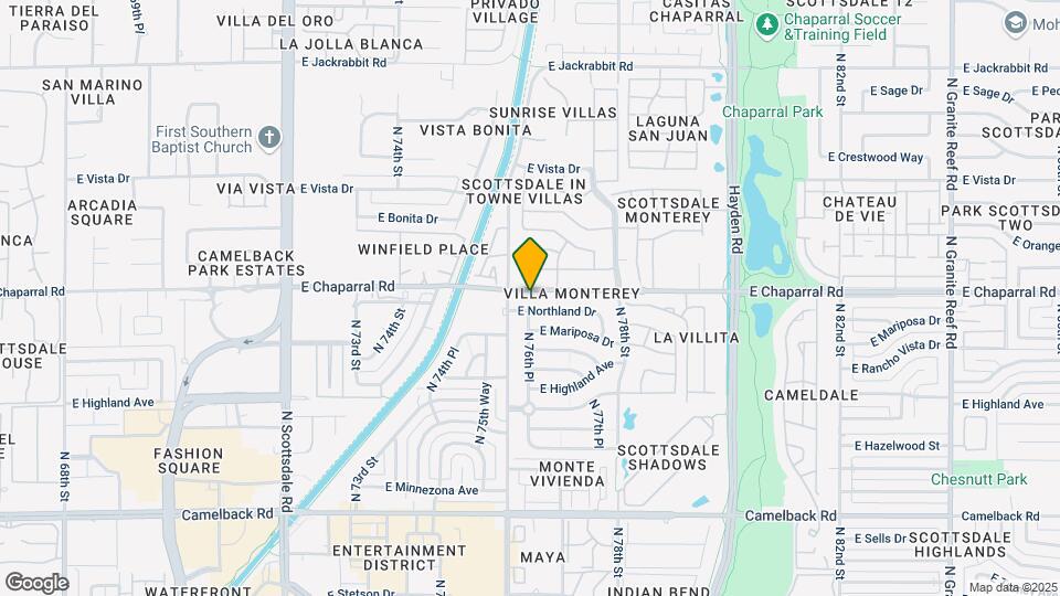 7631 E Chaparral Rd Map and Location Details