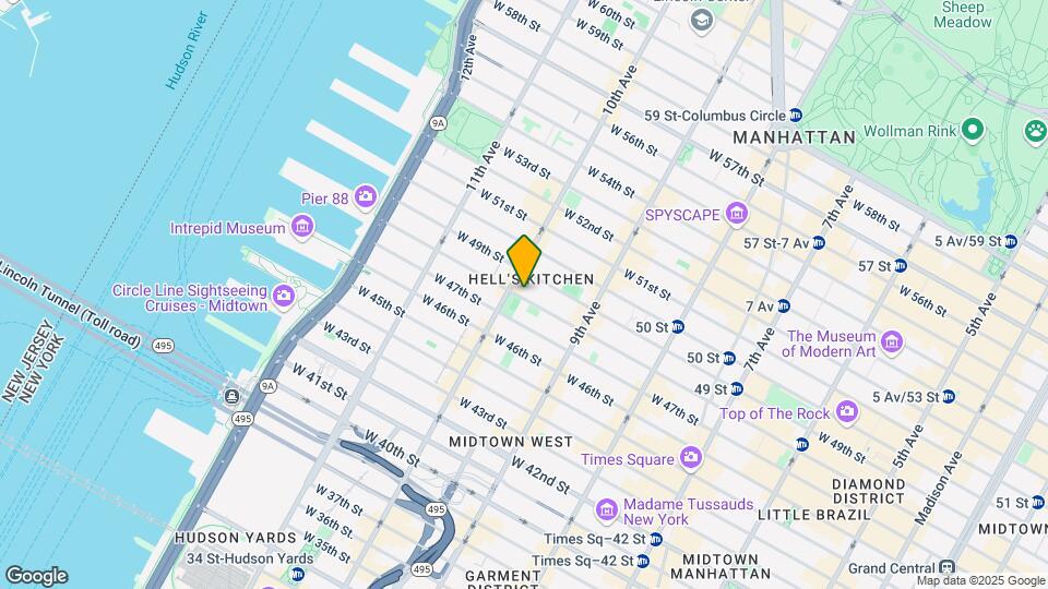449 W 48th St Map and Location Details