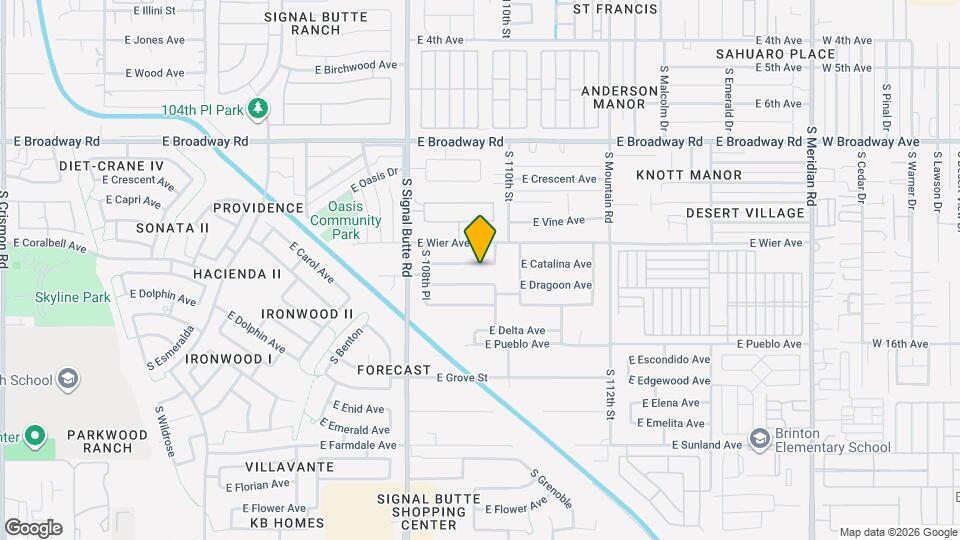 10937 E Catalina Ave Mapa y Detalles de la Ubicación
