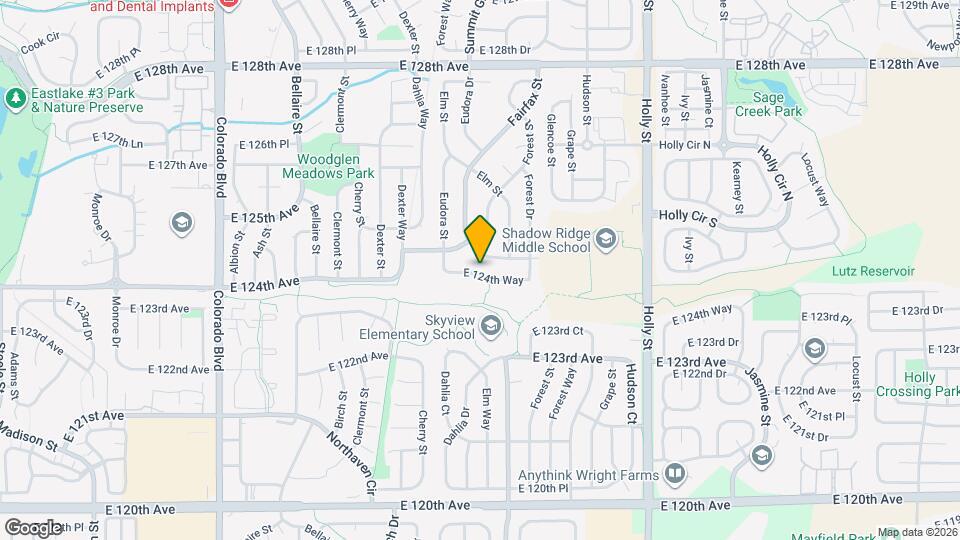 4947 E 124th Way Map and Location Details