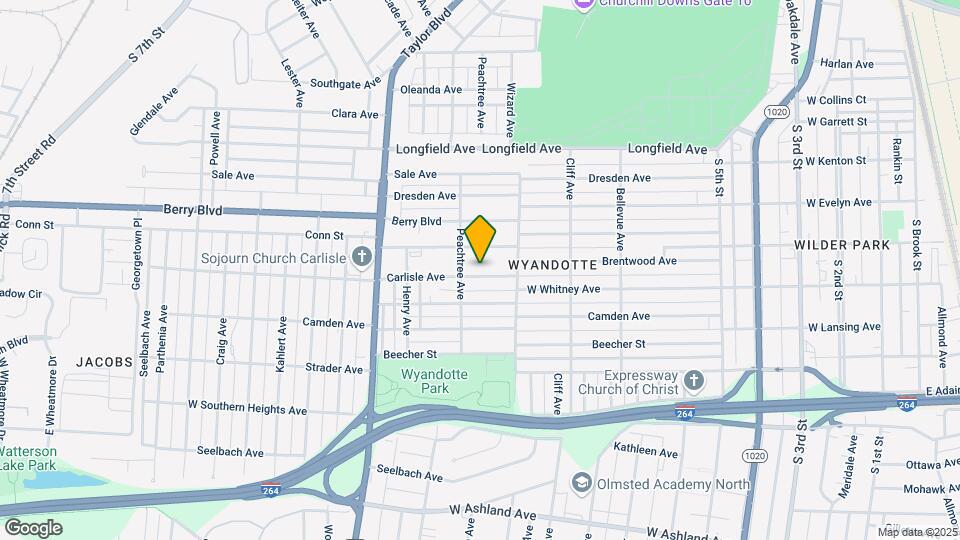 1025 Carlisle Ave Map and Location Details