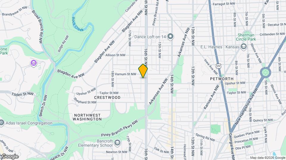 4208 16th St NW Map and Location Details