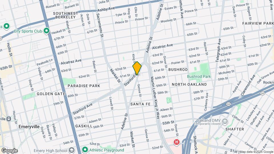 6030 Adeline St Map and Location Details