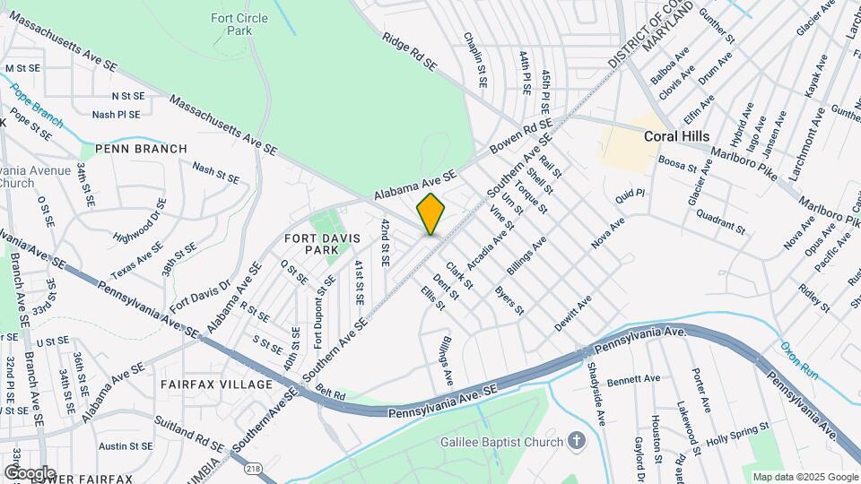 4305 Massachusetts Ave SE Map and Location Details