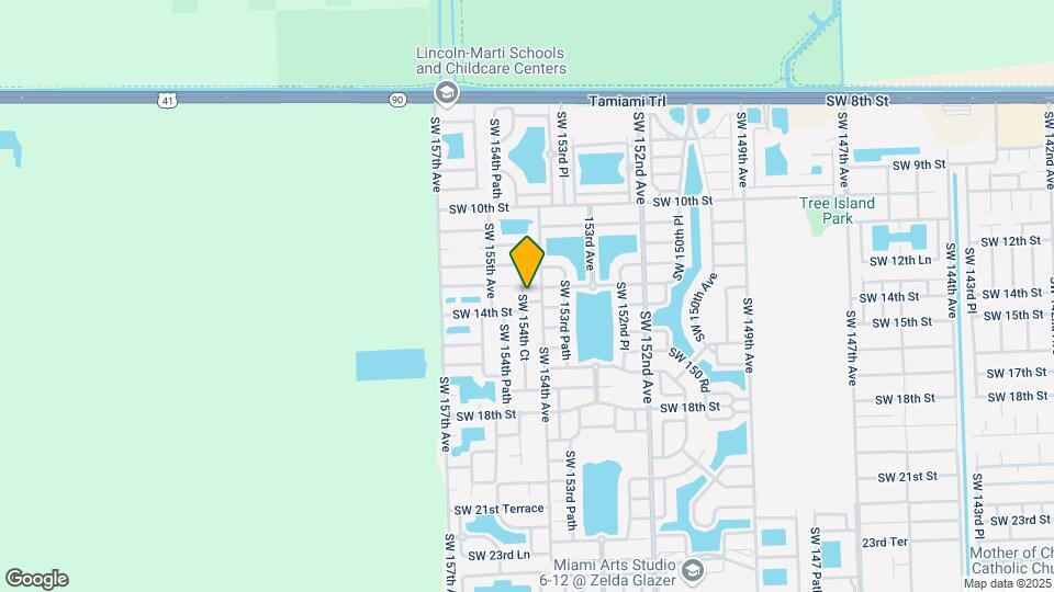 1365 SW 154th Ct Map and Location Details