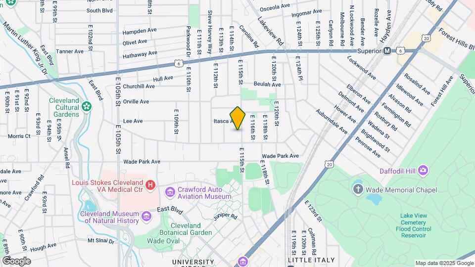 1480 E 115th St Map and Location Details