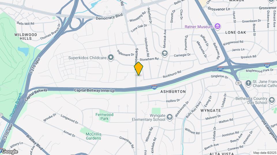 9705 Fernwood Rd Map and Location Details