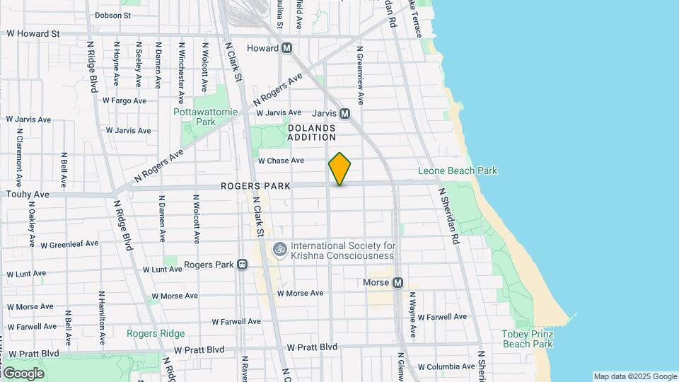 1535-1537 W Touhy Ave Mapa y Detalles de la Ubicación