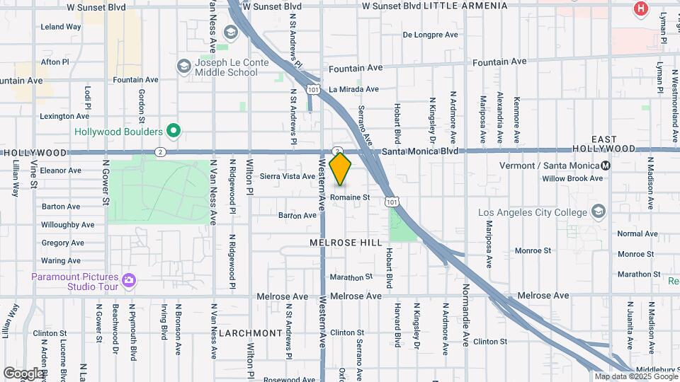 1007 N Oxford Ave Mapa y Detalles de la Ubicación
