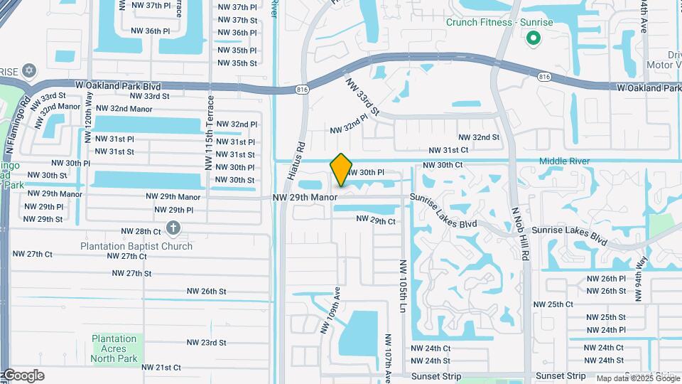 10875 NW 29th Manor Map and Location Details