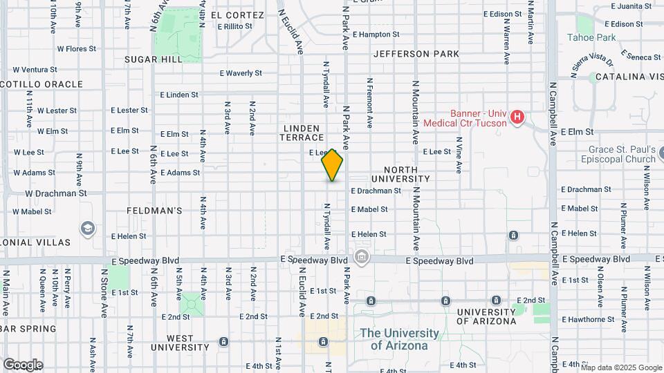 909 E Drachman St Map and Location Details