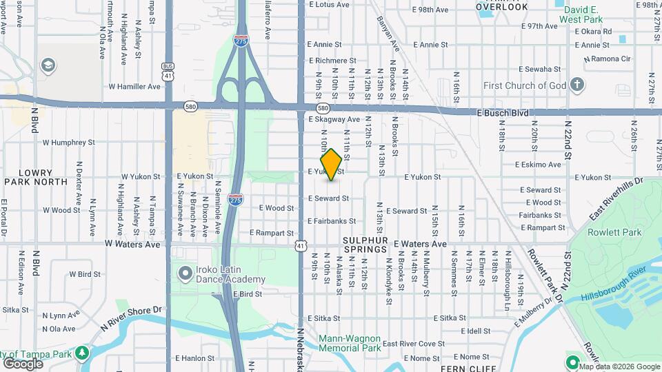 8609 N 10th St Map and Location Details
