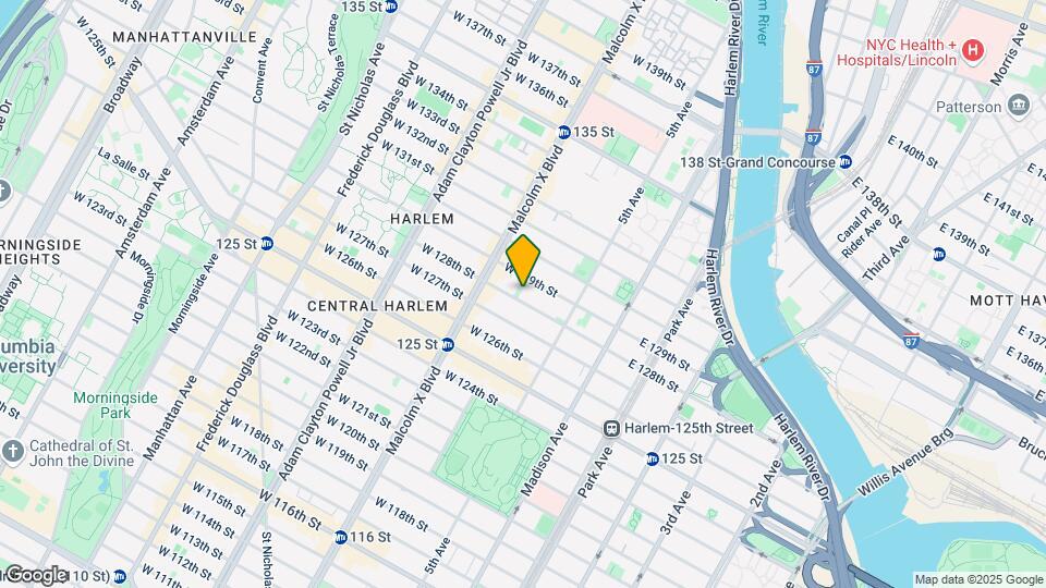 51 W 128th St Map and Location Details