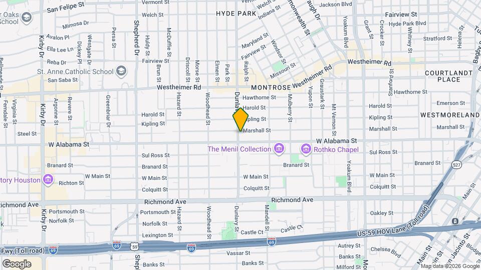 1661 Marshall St, Unit 2 Mapa y Detalles de la Ubicación