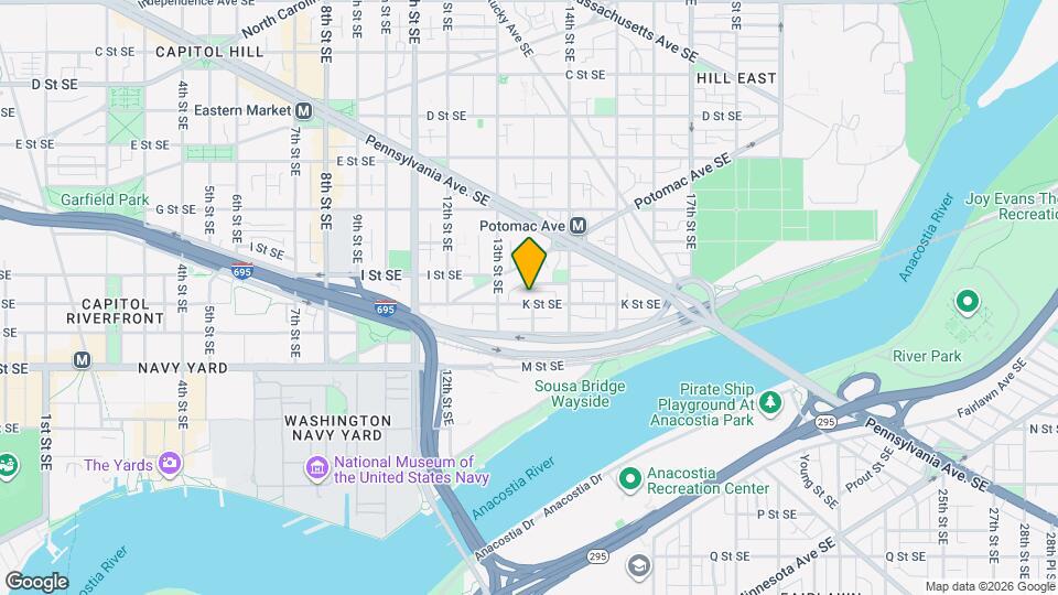 1336 K St SE Map and Location Details