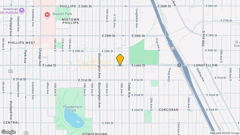 1717 E Lake St Map and Location Details