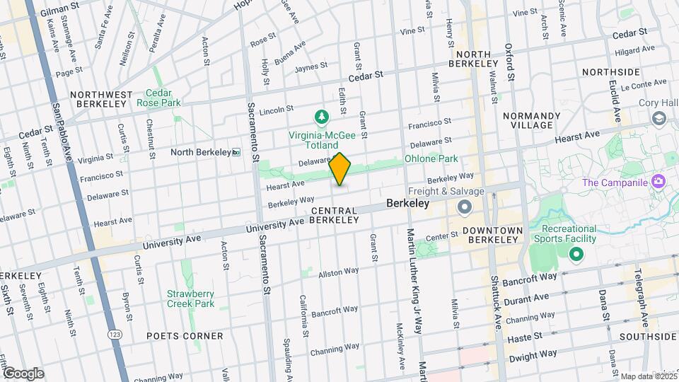 1709 Berkeley Way Map and Location Details