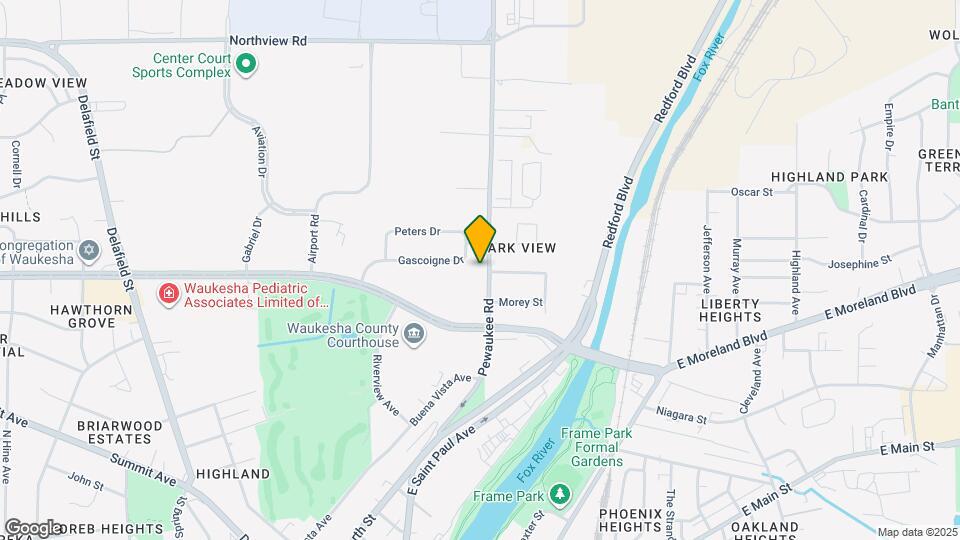 1524 Pewaukee Rd Mapa y Detalles de la Ubicación