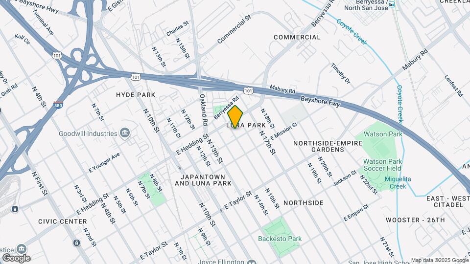 866 N 15th St Map and Location Details