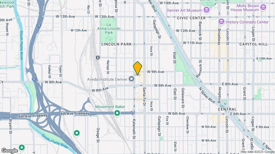 848 Kalamath St Map and Location Details