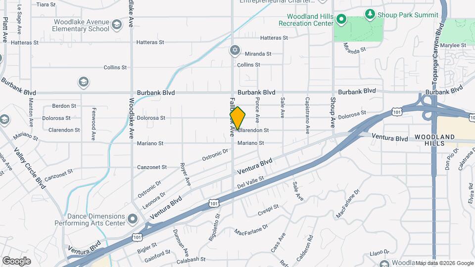 22750 Clarendon St Map and Location Details