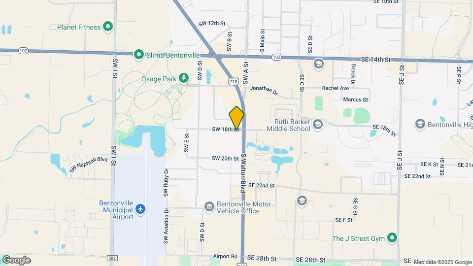 1802 S Walton Blvd Mapa y Detalles de la Ubicación