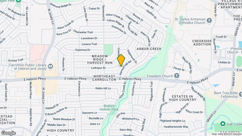 4213 Harvest Hill Rd Map and Location Details