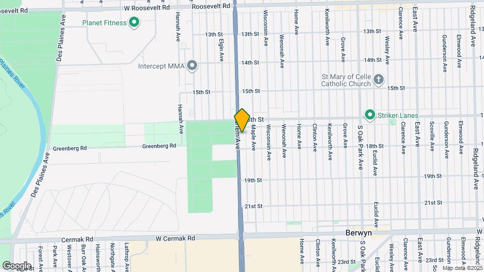 1633 S Harlem Ave Map and Location Details