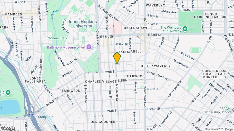 2929 N Calvert St Map and Location Details