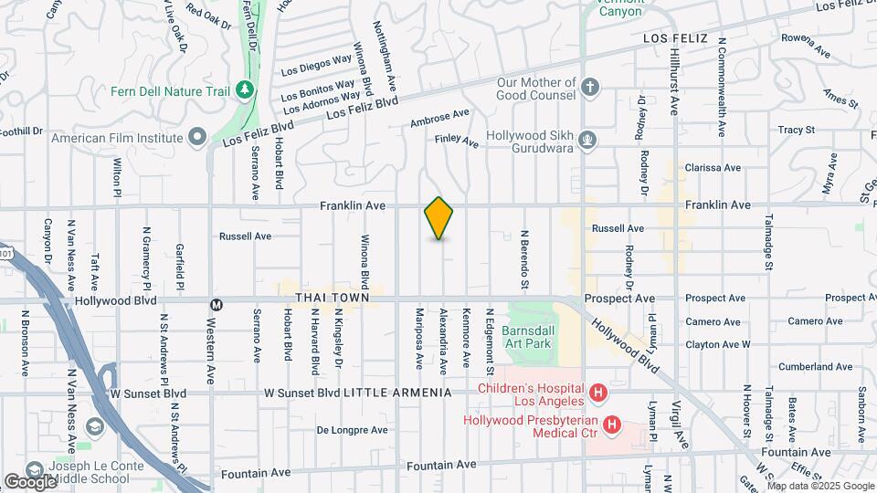 1807 N Alexandria Ave Mapa y Detalles de la Ubicación