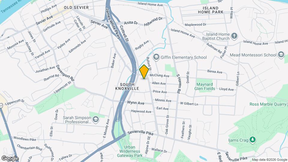 3009 Sevier Ave Map and Location Details