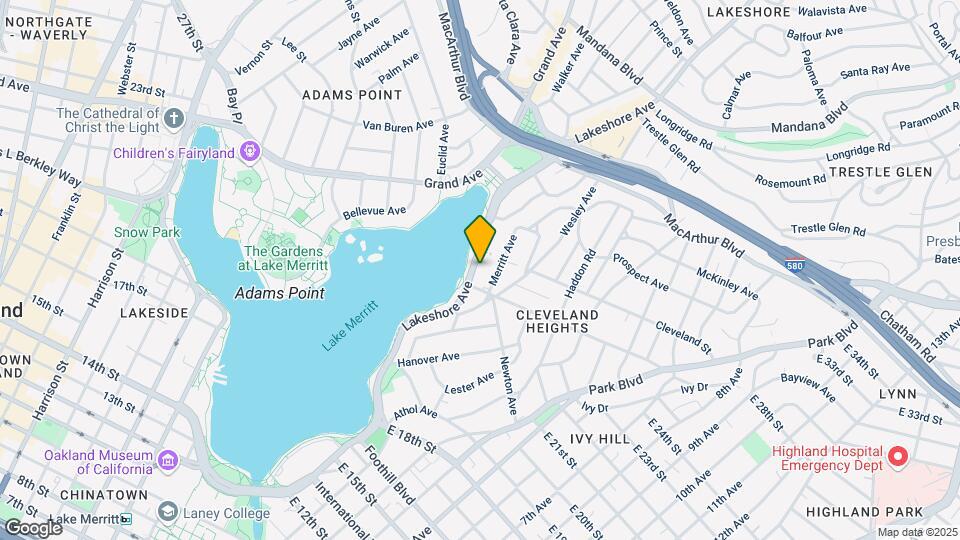 2230 Lakeshore Ave Mapa y Detalles de la Ubicación