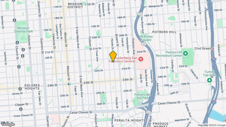 1040 Florida St Map and Location Details