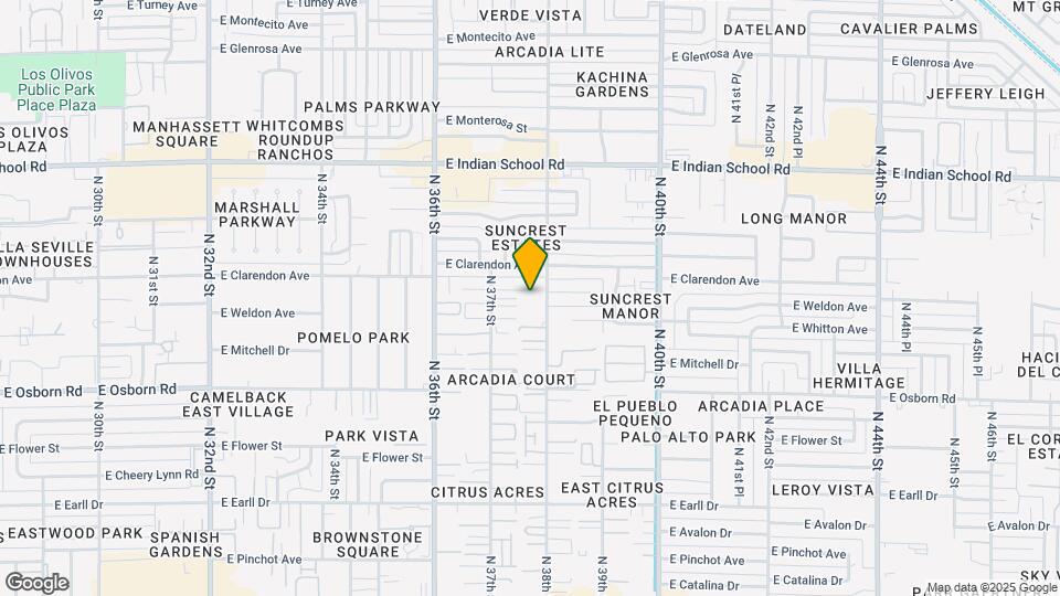 3640 N 38th St Map and Location Details