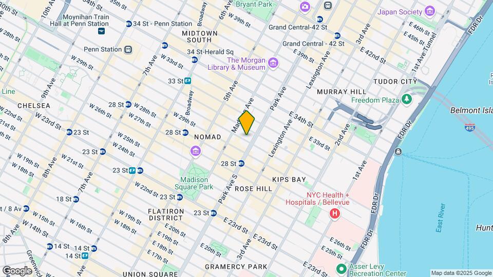 47 E 30th St Map and Location Details