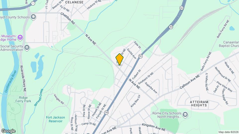 208 N Ave NE Map and Location Details