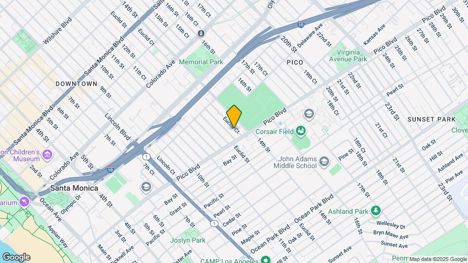 1937 Euclid St, Unit #105 Map and Location Details