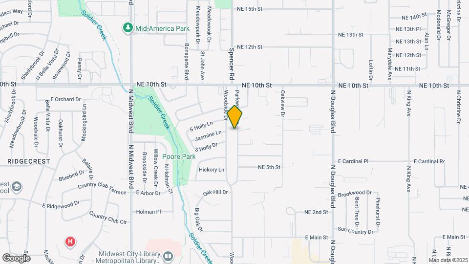 3721 Parkwoods Ln Map and Location Details