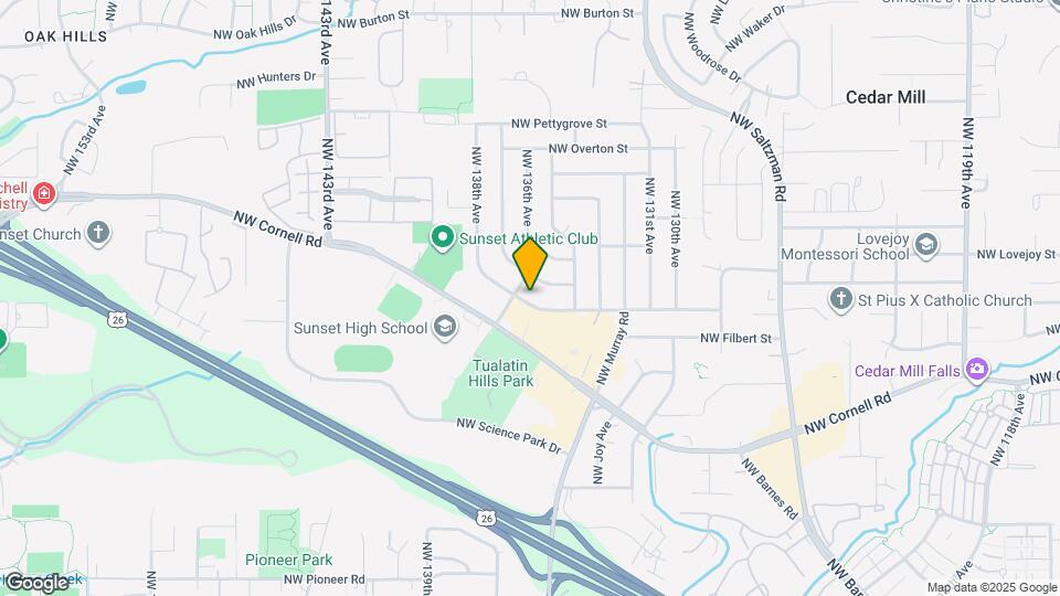 13595 NW Westlawn Terrace Map and Location Details